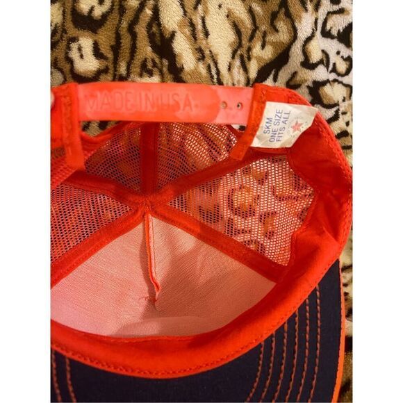 Vintage Tide Racing Hat NASCAR SnapBack Trucker Cap Neon Orange USA - Picture 8 of 8